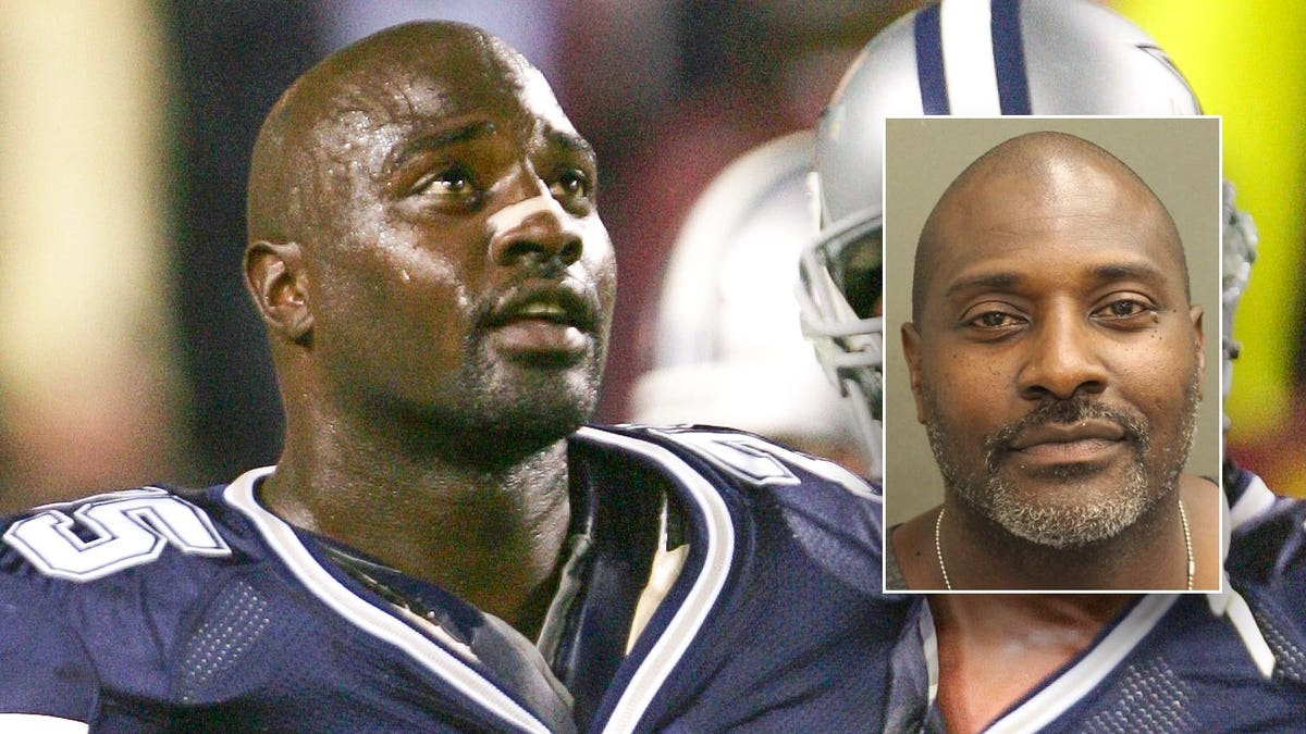 Marcellus Wiley Mugshot and regular picture from playing days