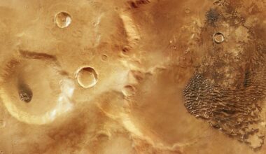 Image of the Kaiser crater taking by Mars Express. Credit - ESA/DLR/FU Berlin