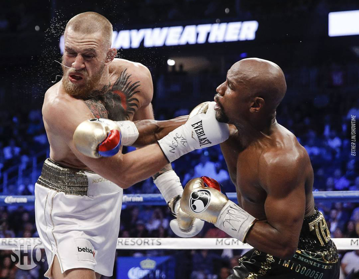 Floyd Mayweather's last sanctioned fight was his 50th win against Conor McGregor in 2017. Photo: Esther Lin, Showtime