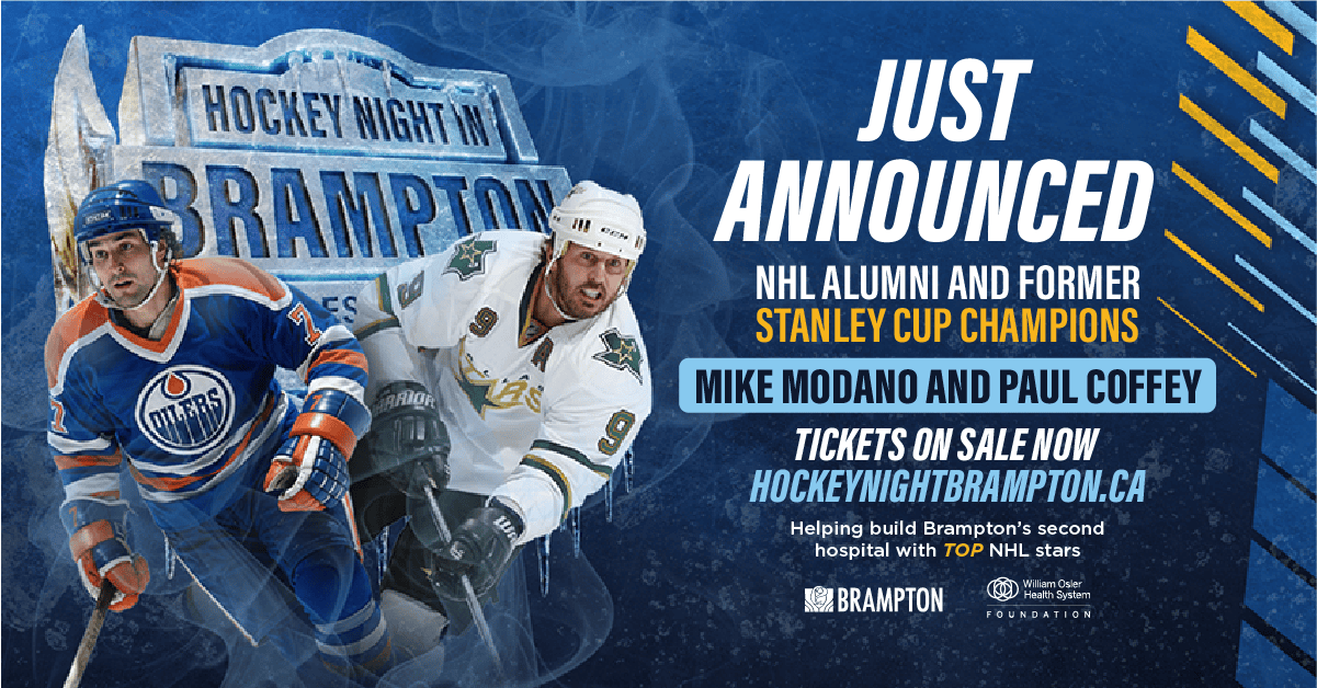 Stanley Cup champions Paul Coffey and Mike Modano join Hockey Night in Brampton
