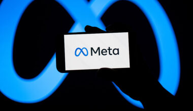 The Meta Platforms, Inc. logo is seen on a smartphone screen.