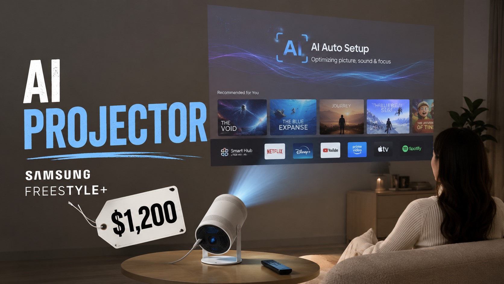 Samsung's Freestyle+ Projector Lands at $1,200 - and Its AI Has One Job to Do