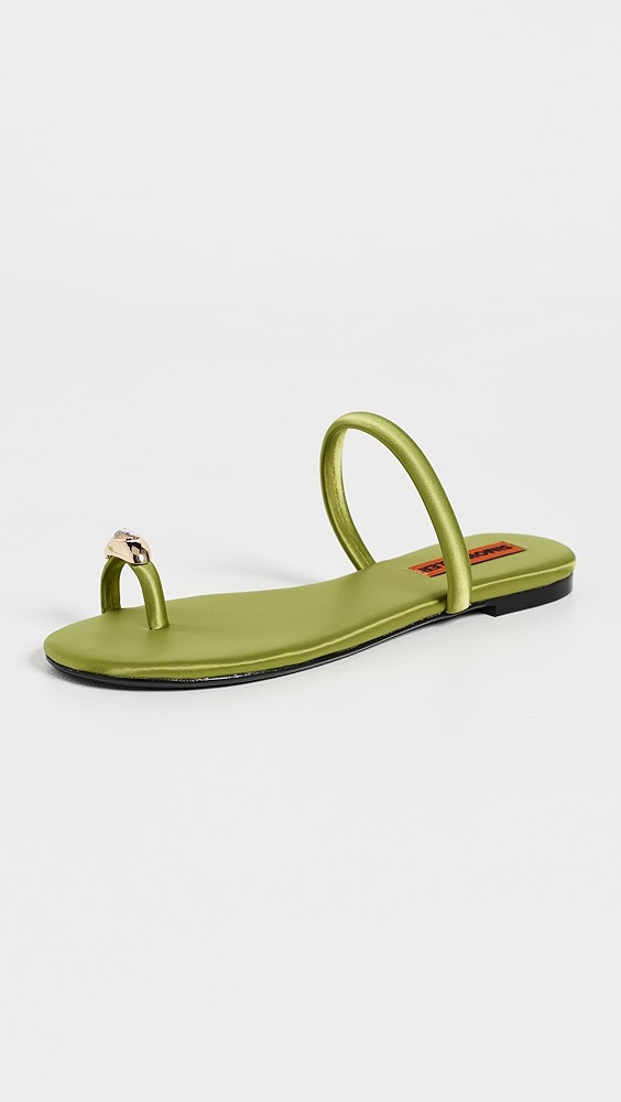 SIMONMILLER Pipe Sandals - Moss Green/clear
