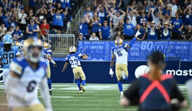 Blue Bombers hold on to defeat Argonauts at home