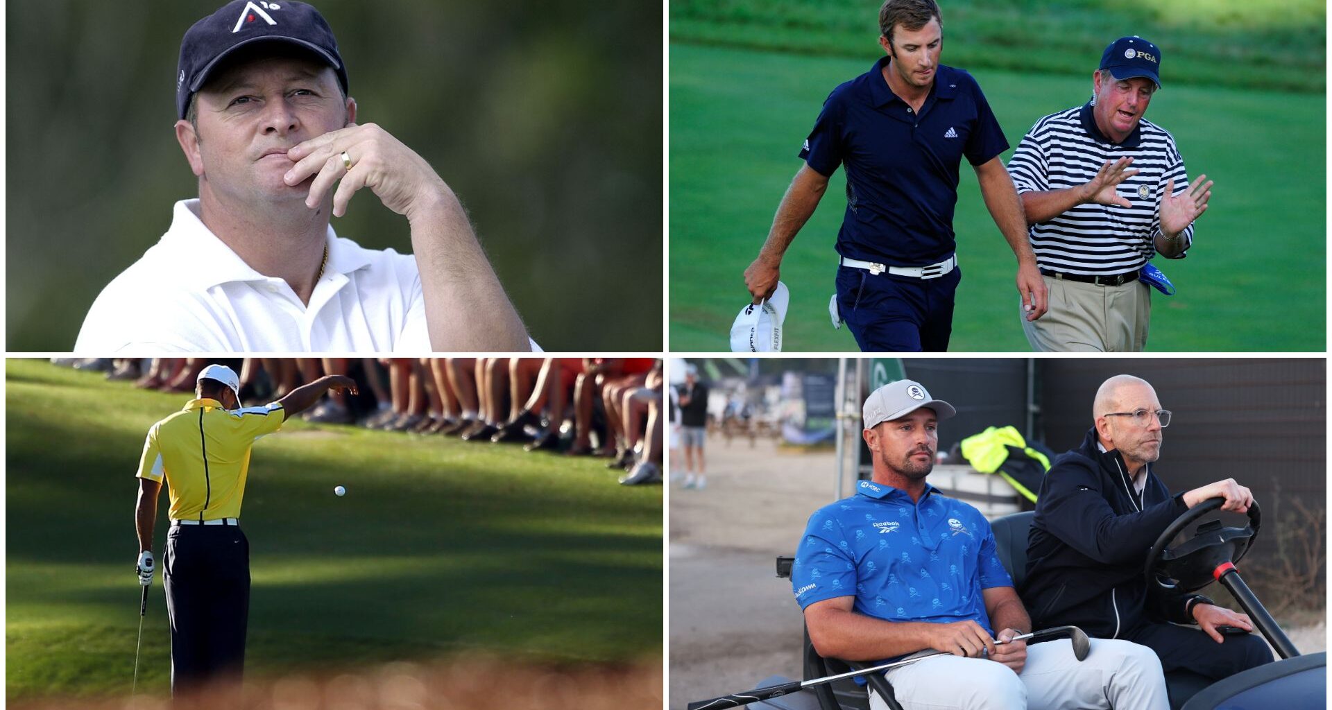 Ian Woosnam, Dustin Johnson, Tiger Woods and Bryson DeChambeau