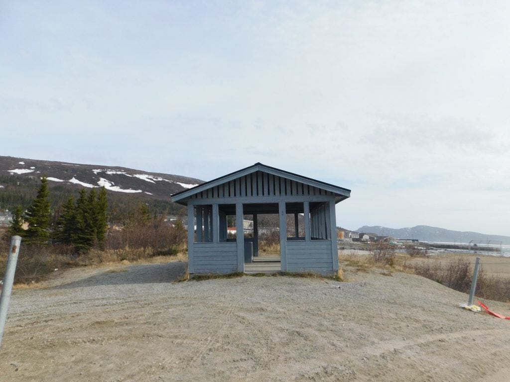 A playground gazebo in Nain, Labrador.