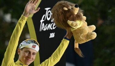 ‘I’m not thinking about any history, clubbing, or whatever' - Tour de France winner Tadej Pogačar has his name in lights but keeps his feet on the ground