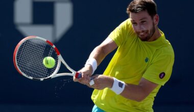 Cameron Norrie in the first round of the 2022 US Open, New York