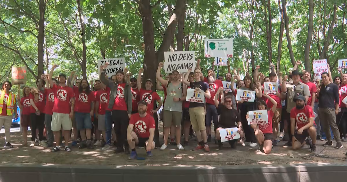 Montreal video game developers protest recent Microsoft layoffs - CTV News