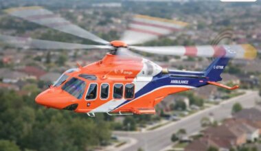 Helicopter lands on Mississauga street to take injured motorcyclist to hospital