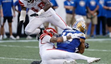 Stampeders stomp on Blue Bombers 52-30 while McAllister makes history