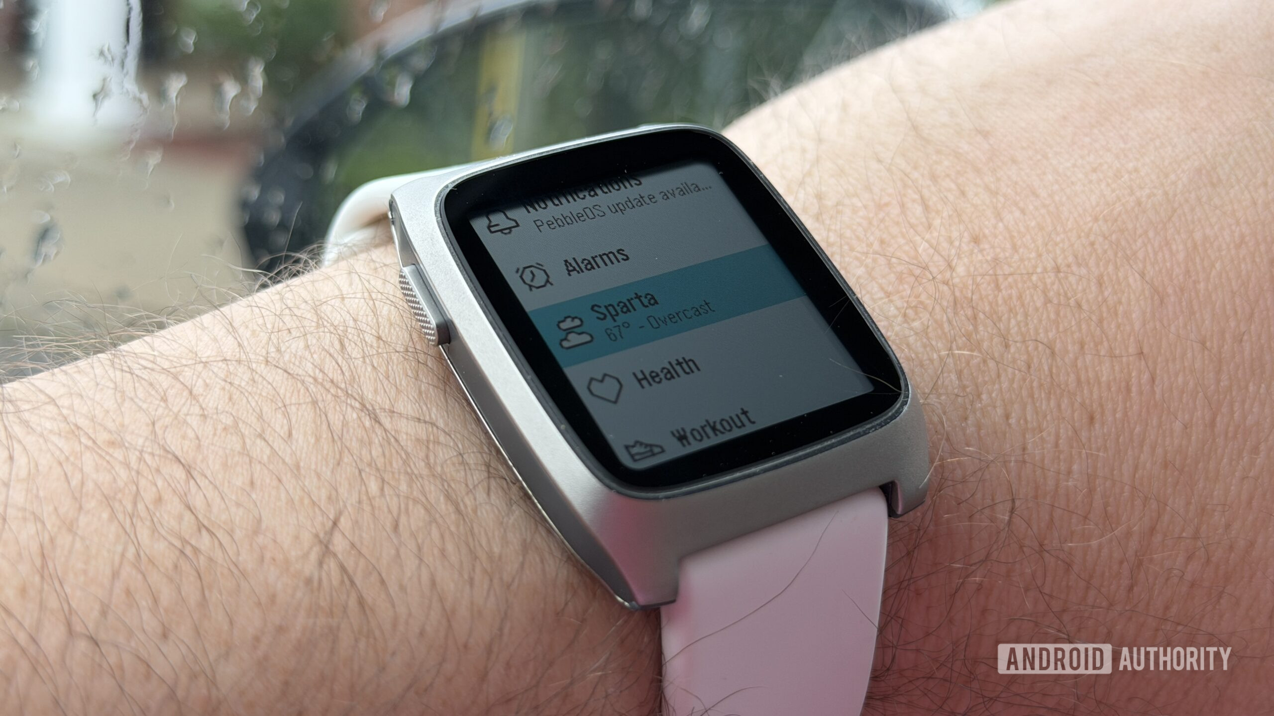 PebbleOS app menu PebbleOS app menu