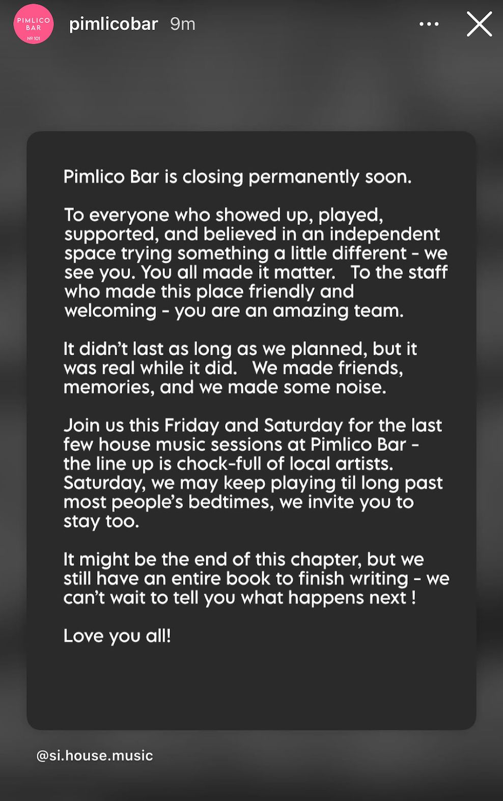 Pimlico Bar closing Calgary