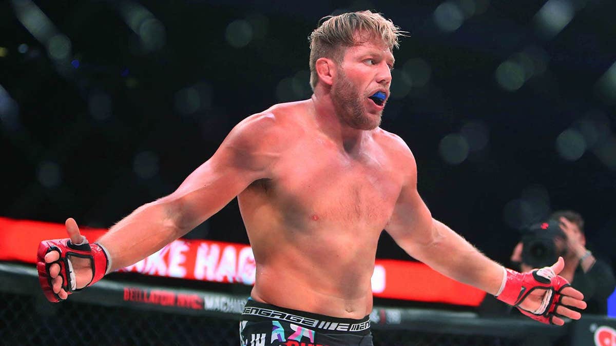 Jake Hager defeats T.J. Jones in a mixed martial arts bout.