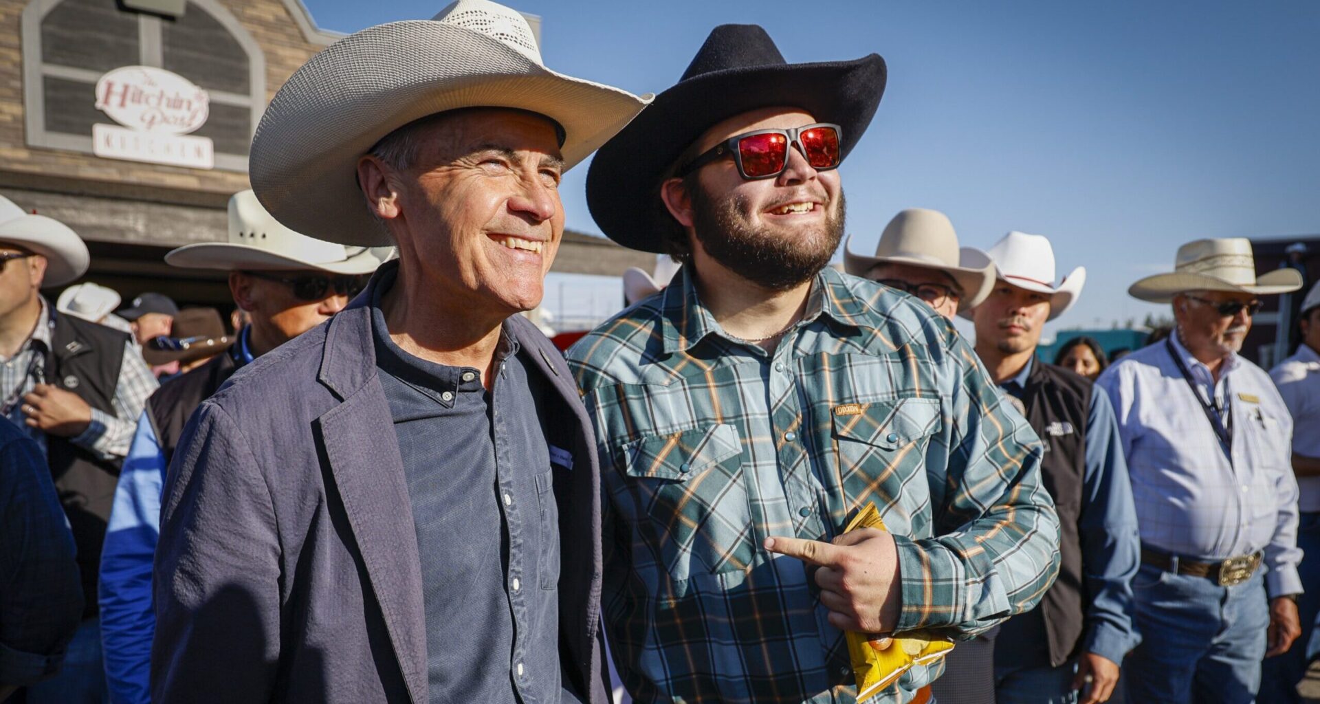 'It's looking good': Carney chats pipelines while mingling at Calgary Stampede