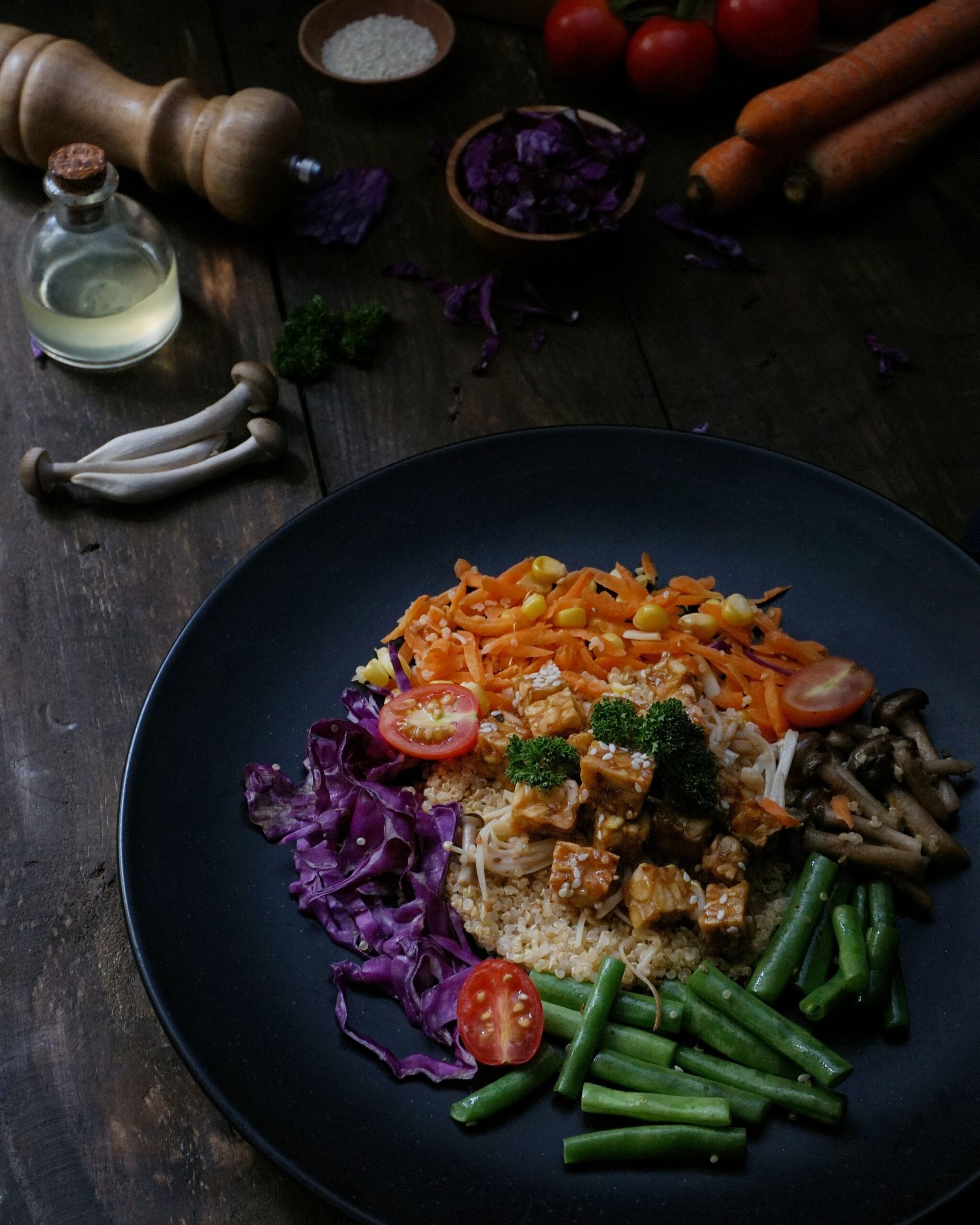 Peanut Tempeh And Buckwheat Bowl: Buckwheat is an excellent, warming pseudo-grain for the rainy season. Top it with crispy cubes of pan-fried tempeh coated in a light peanut-sauce dressing, alongside steamed bok choy, for a nutrient-dense, purely vegan protein powerhouse. (Representative Image: Pexels) Peanut Tempeh And Buckwheat Bowl: Buckwheat is an excellent, warming pseudo-grain for the rainy season. Top it with crispy cubes of pan-fried tempeh coated in a light peanut-sauce dressing, alongside steamed bok choy, for a nutrient-dense, purely vegan protein powerhouse. (Representative Image: Pexels)