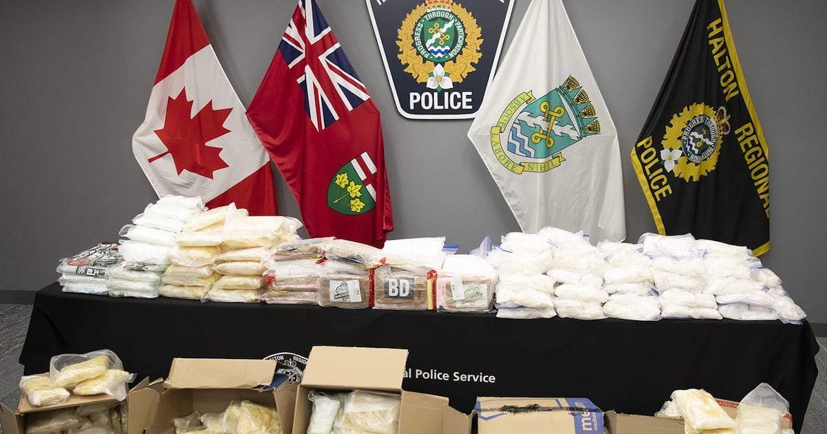 Halton drug bust: police seize $5M in drugs, charge 2 men