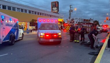 SUV and motorcycle collision sends 2 to hospital