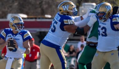 Blue Bombers’ All-CFL tackle Broxton out for Week 9 clash vs. Lions