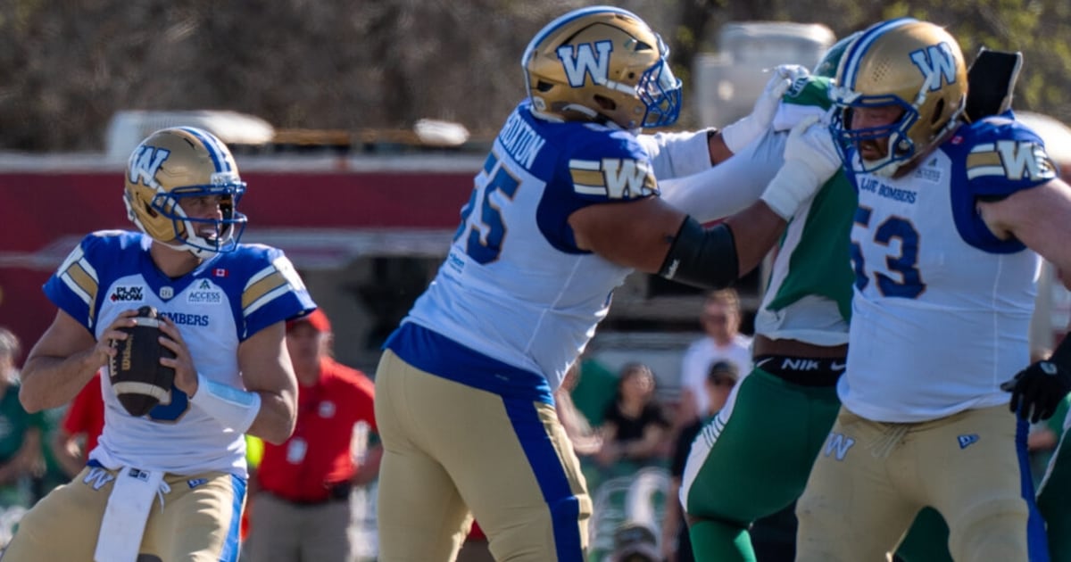 Blue Bombers’ All-CFL tackle Broxton out for Week 9 clash vs. Lions