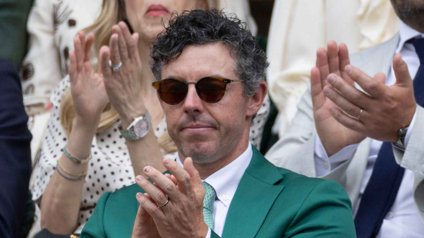 Golfing greats in Royal Box on Day 3 - Wimbledon