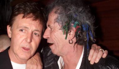 Keith Richards and Sir Paul McCartney during 2000 VH1 Vogue Fashion Awards - After Party