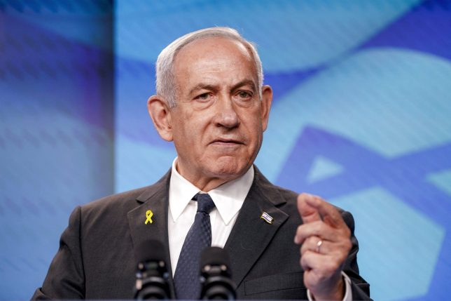 Israel's Prime Minister Benjamin Netanyahu has dismissed a push from the mayor of New York City to arrest him. (Picture: Nathan Howard/Pool/AFP)