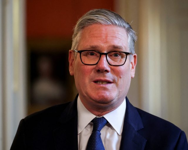 Britain's Prime Minister Keir Starmer meets with campaigners to discuss historical forced adoption, at Downing Street, in London, Thursday July 2, 2026. (Isabel Infantes/Pool Photo via AP)