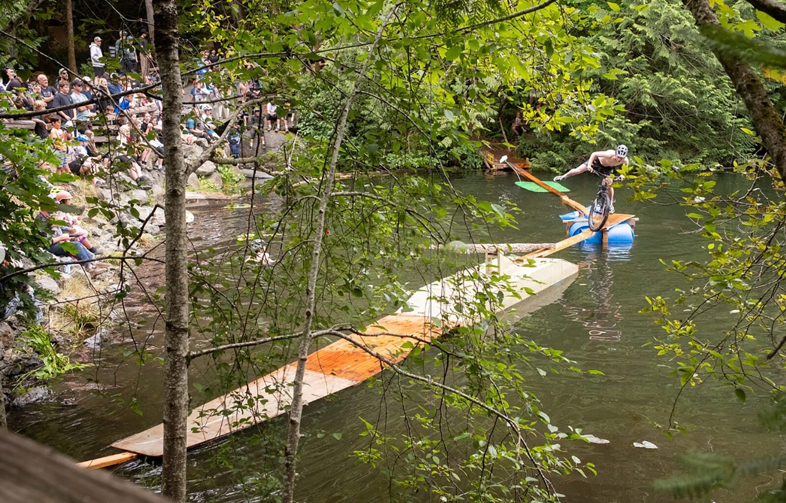 Dean Tennant conquers the Swamp Skinny of Doom at Island Ride Fest