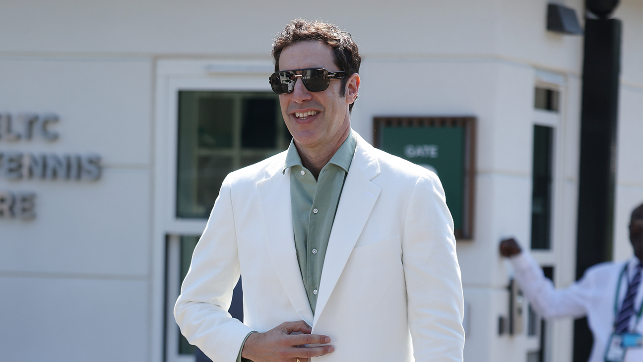 Sacha Baron Cohen at Wimbledon on July 11, 2026.