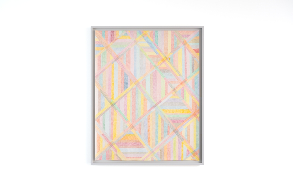 “Brea” (2025) reflects Noureldin’s interest in line, color and rhythm, creating what he describes as “a visual sound.” Photo by Finn Curry, courtesy of the artist and von Bartha.