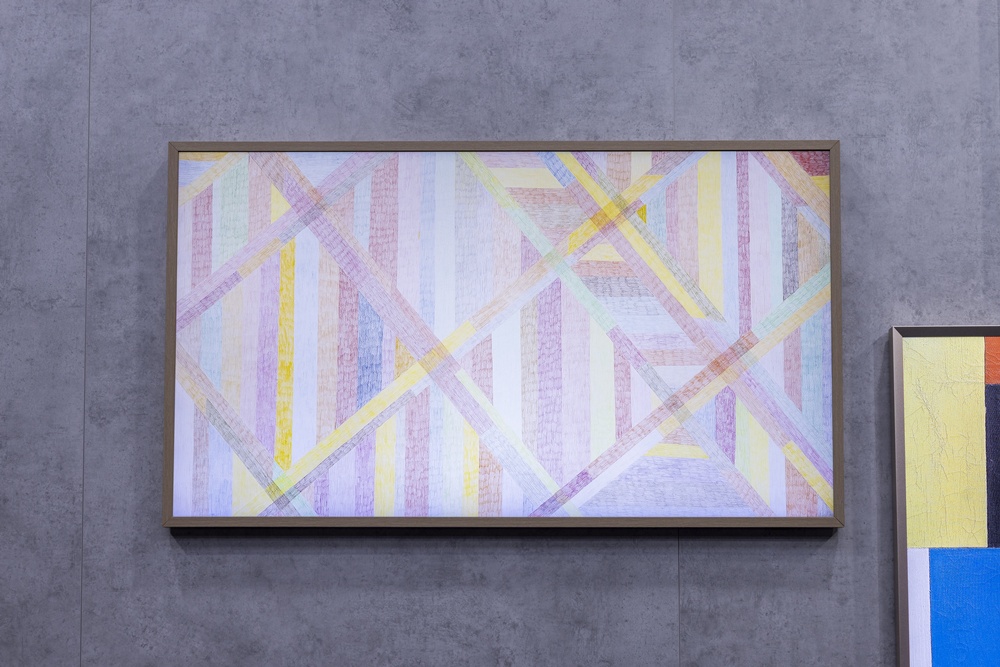 Presented on The Frame at Samsung Art Store’s Art Basel in Basel 2026 exhibition, “Brea” brings Noureldin’s visual language into a digital viewing experience. Courtesy of Samsung Electronics.