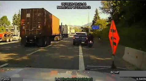 BC Highway Patrol reminds drivers that passing on the right is illegal