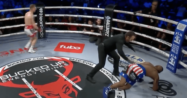 Austin Trout does ‘Rocky’ themed walkout as Apollo Creed, gets violently knocked out at BKFC event