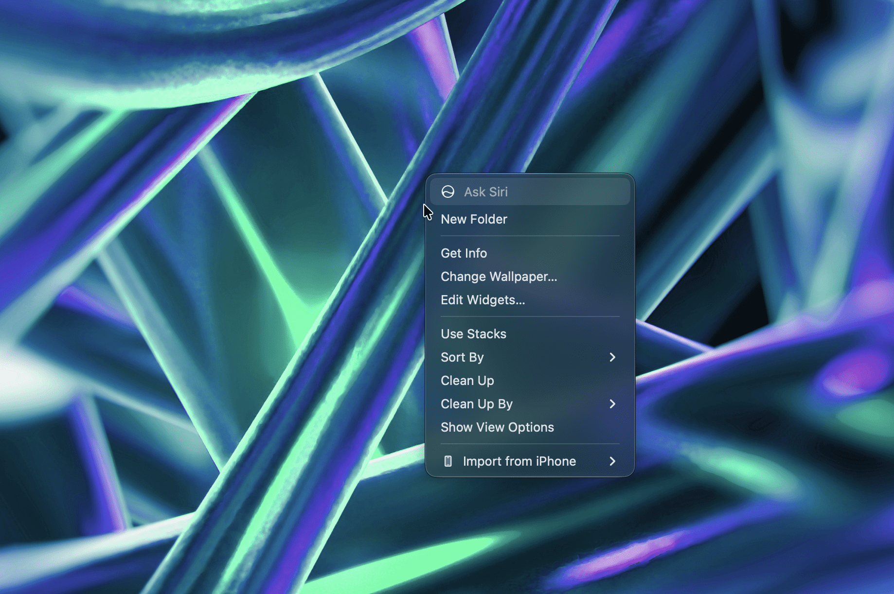 This Ask Siri prompt sometimes atop the right-click menu throws me off.