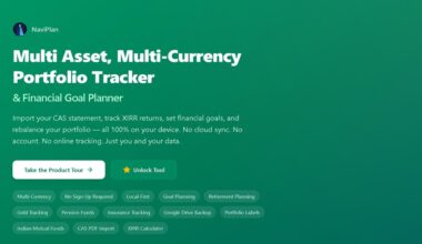 Screenshot of NaviPlan portfolio tracker