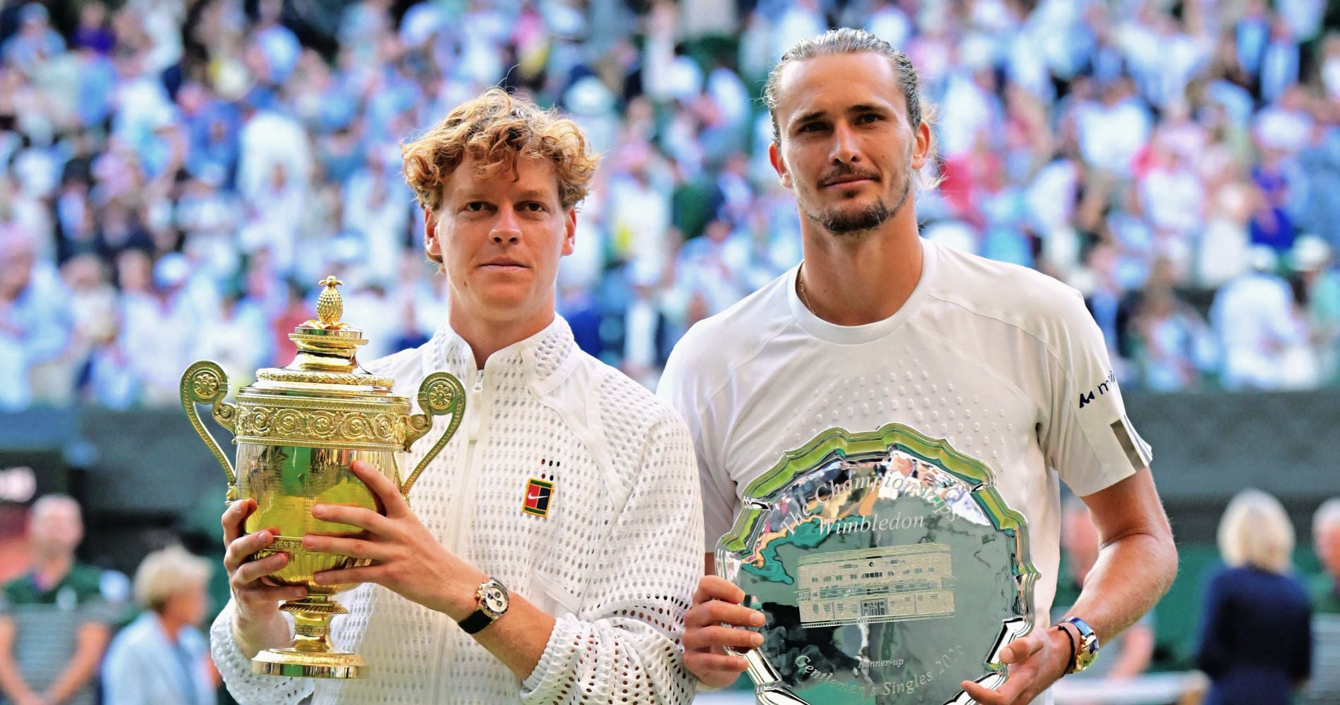 Sinner survives a marathon breaker and Zverev’s fall to keep his grip on Wimbledon