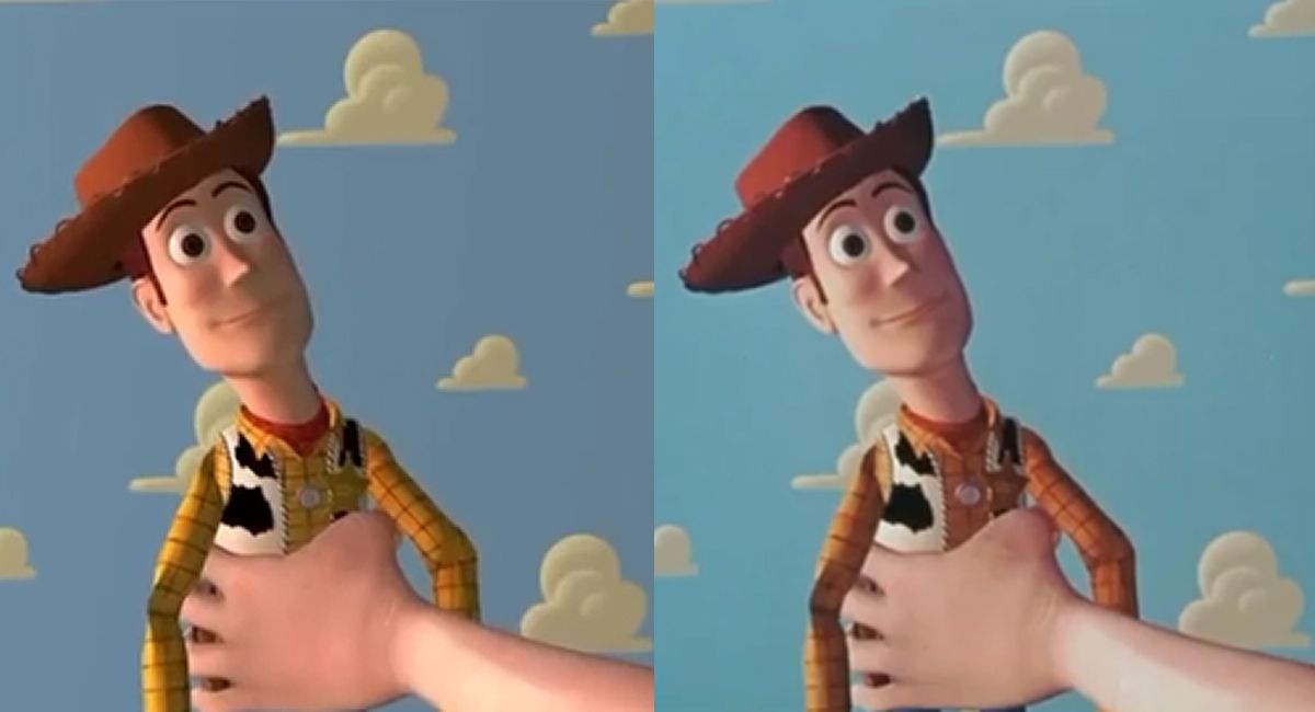 Pixar Toy Story original 35mm film vs digital