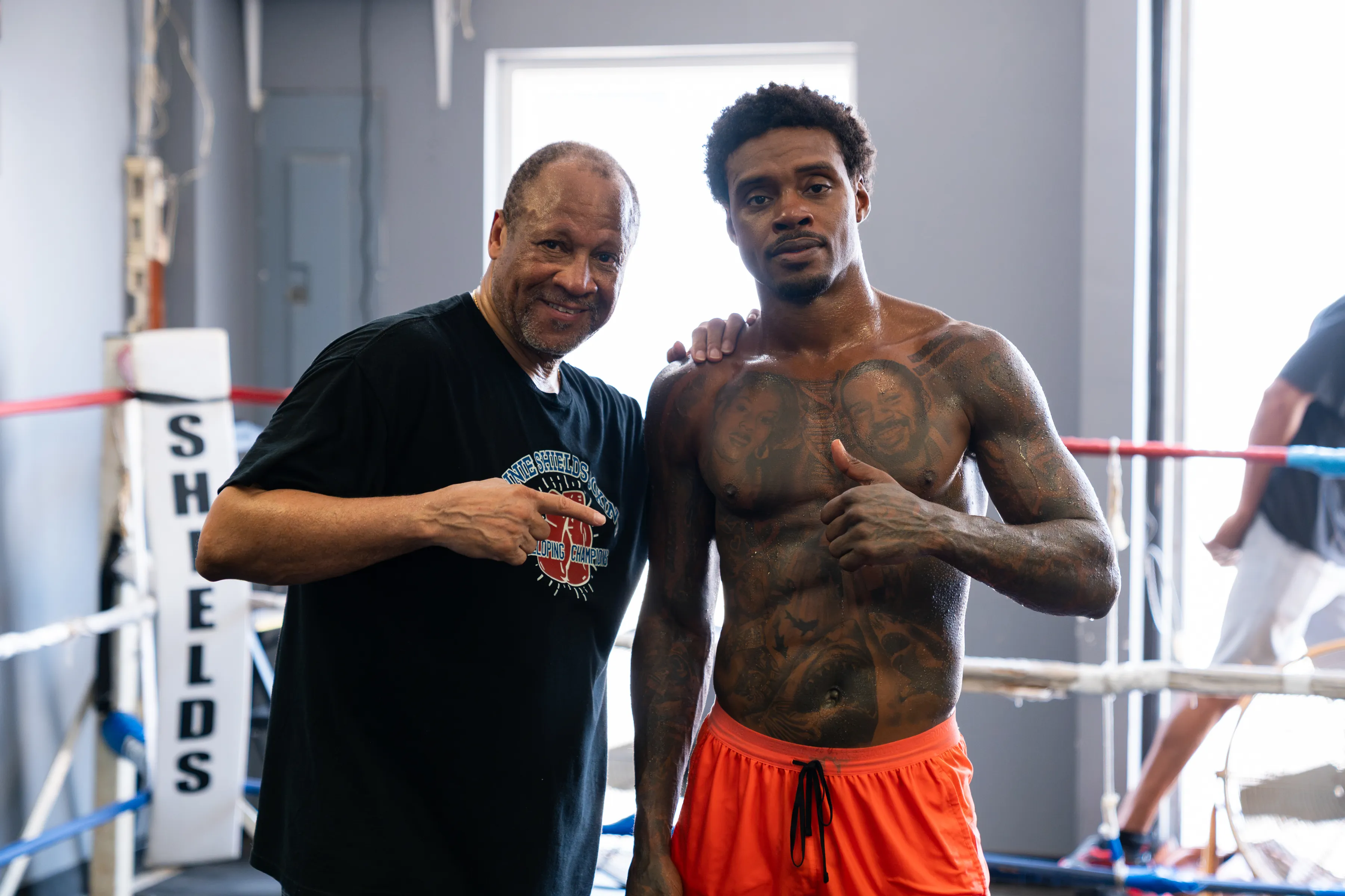 Errol Spence Jnr and Ronnie Shields in camp preparing for Tim Tszyu