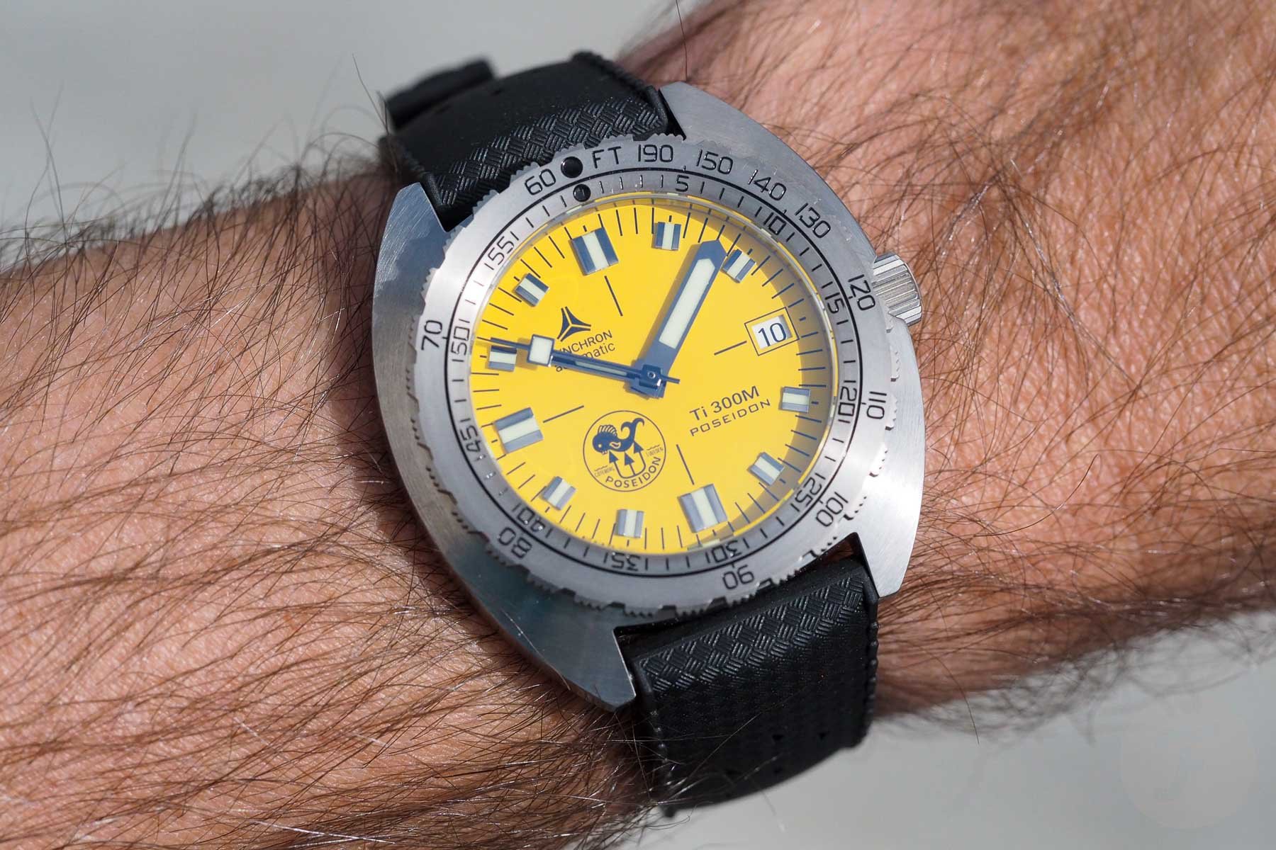 summer watches — Synchron Ti300M Poseidon wrist shot 1