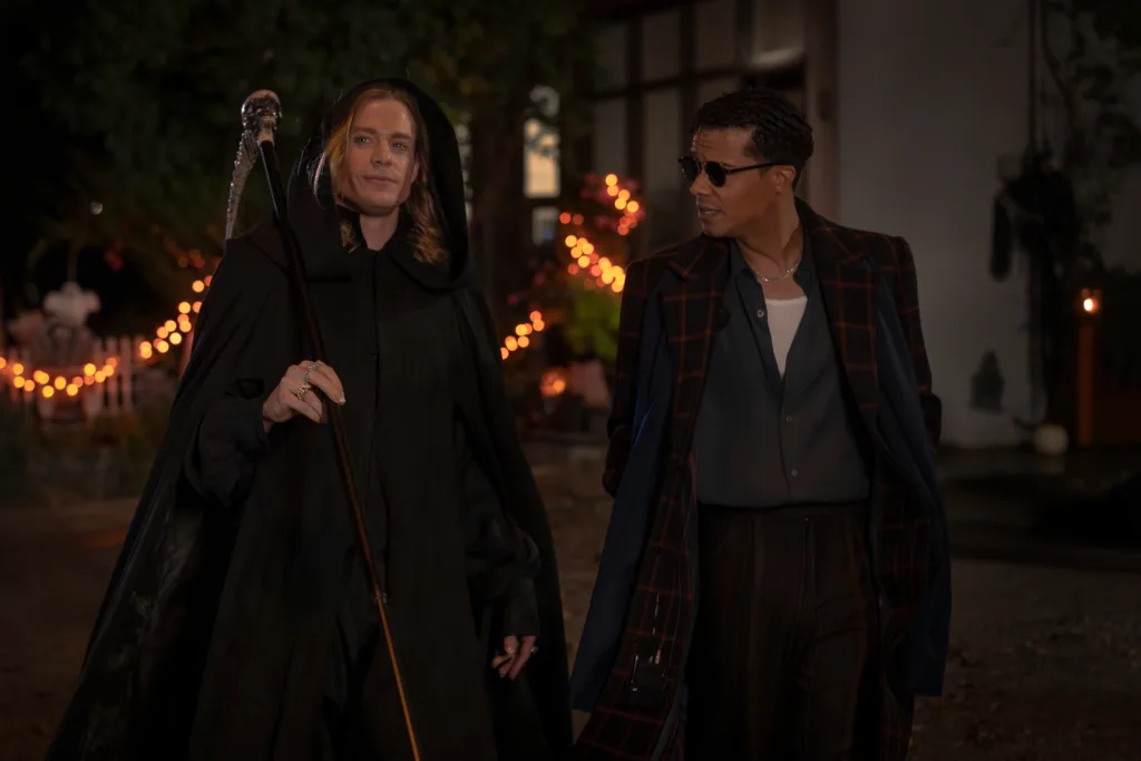 Sam Reid as Lestat De Lioncourt and Jacob Anderson as Louis De Pointe Du Lac - Anne Rice's The Vampire Lestat _ Episode 06 - Photo Credit: Sophie Giraud/AMC