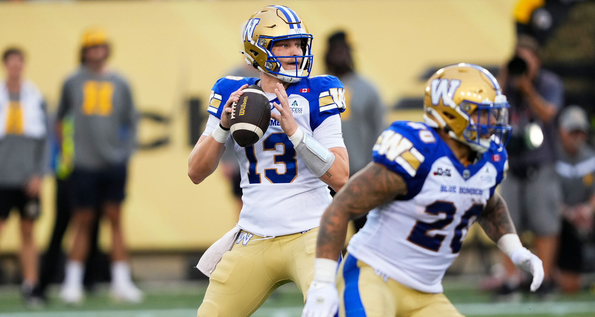 Taylor Elgersma leads Bombers' comeback win over Ticats on FanDuel Canada Day Weekend