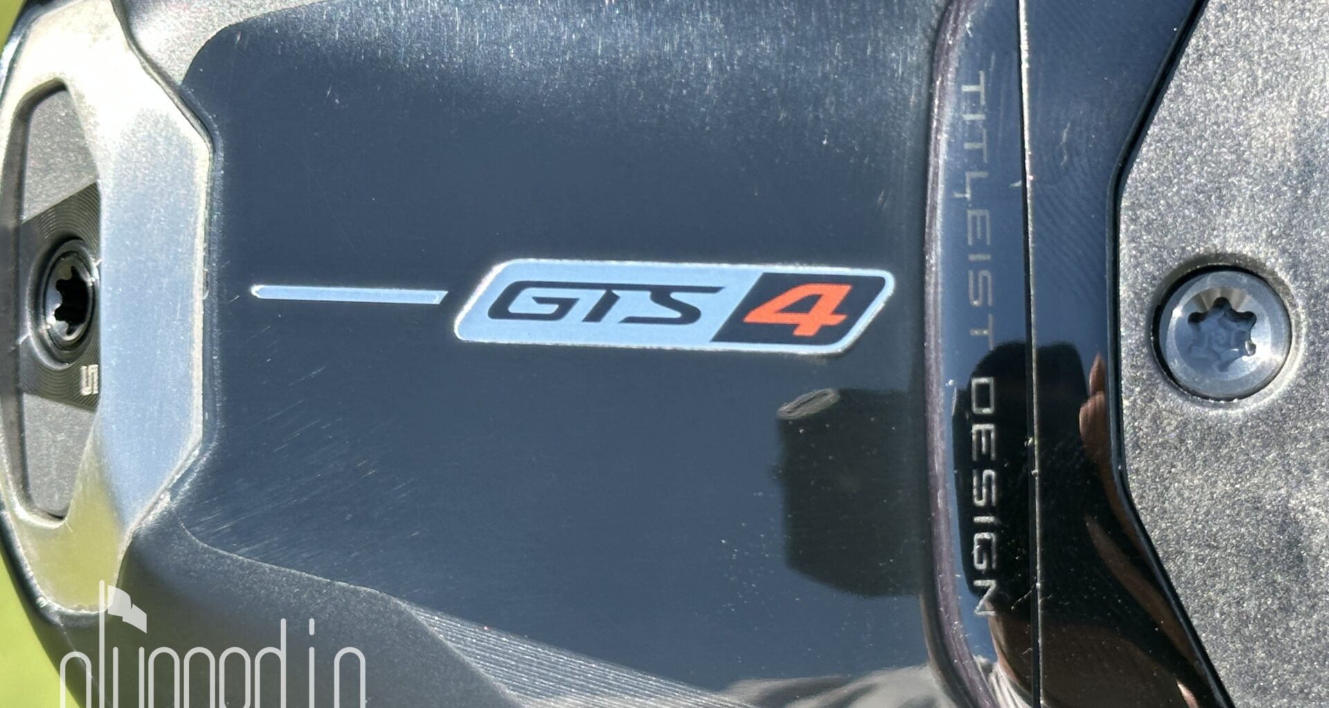 Close up of the sole of the Titleist GTS4 driver
