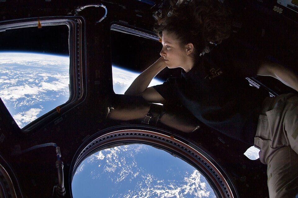 NASA astronaut Tracy Caldwell Dyson observes Earth from the International Space Station's Cupola. Missions far longer than this, such as a journey to Mars, expose the body to conditions scientists are only now learning may quietly speed up the ageing process (Credit : NASA)