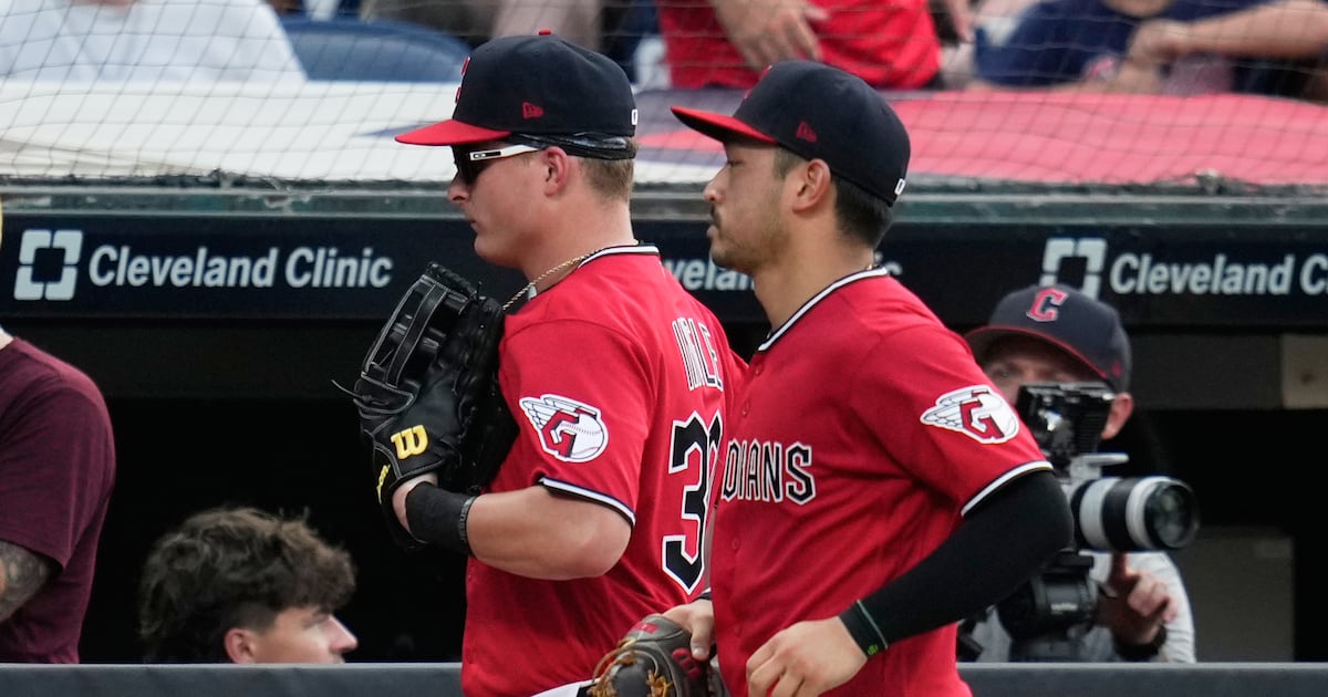Cleveland Guardians' Cooper Ingle loses track of outs, tosses ball in stands