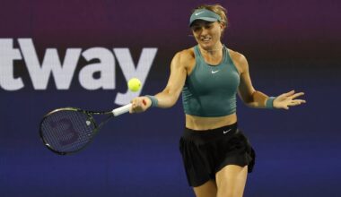 Paula Badosa in action ahead of the WTA Hamburg.