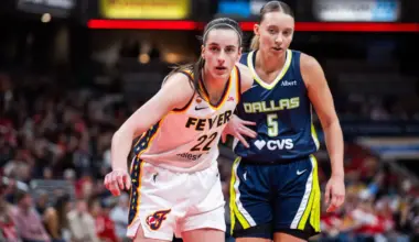 Paige Bueckers' reaction to Caitlin Clark's shoe reveal raises eyebrows image