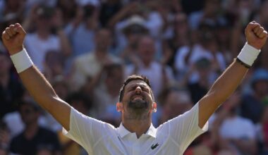 Novak Djokovic wins 105th match at Wimbledon, equals Federer record