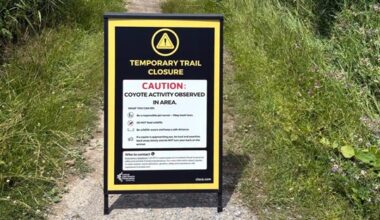 Trail at Whitby conservation area closed due to coyote activity
