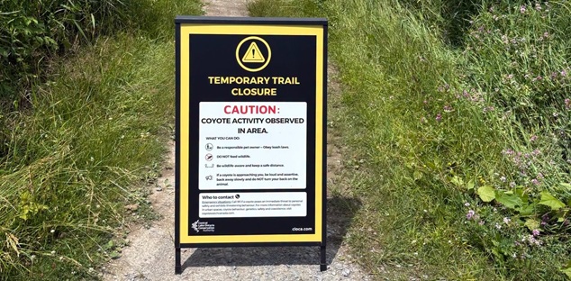 Trail at Whitby conservation area closed due to coyote activity